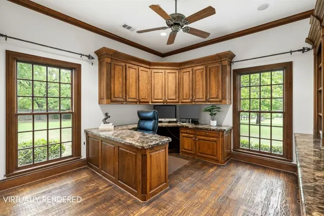 a kitchen with a stove top oven sink and window