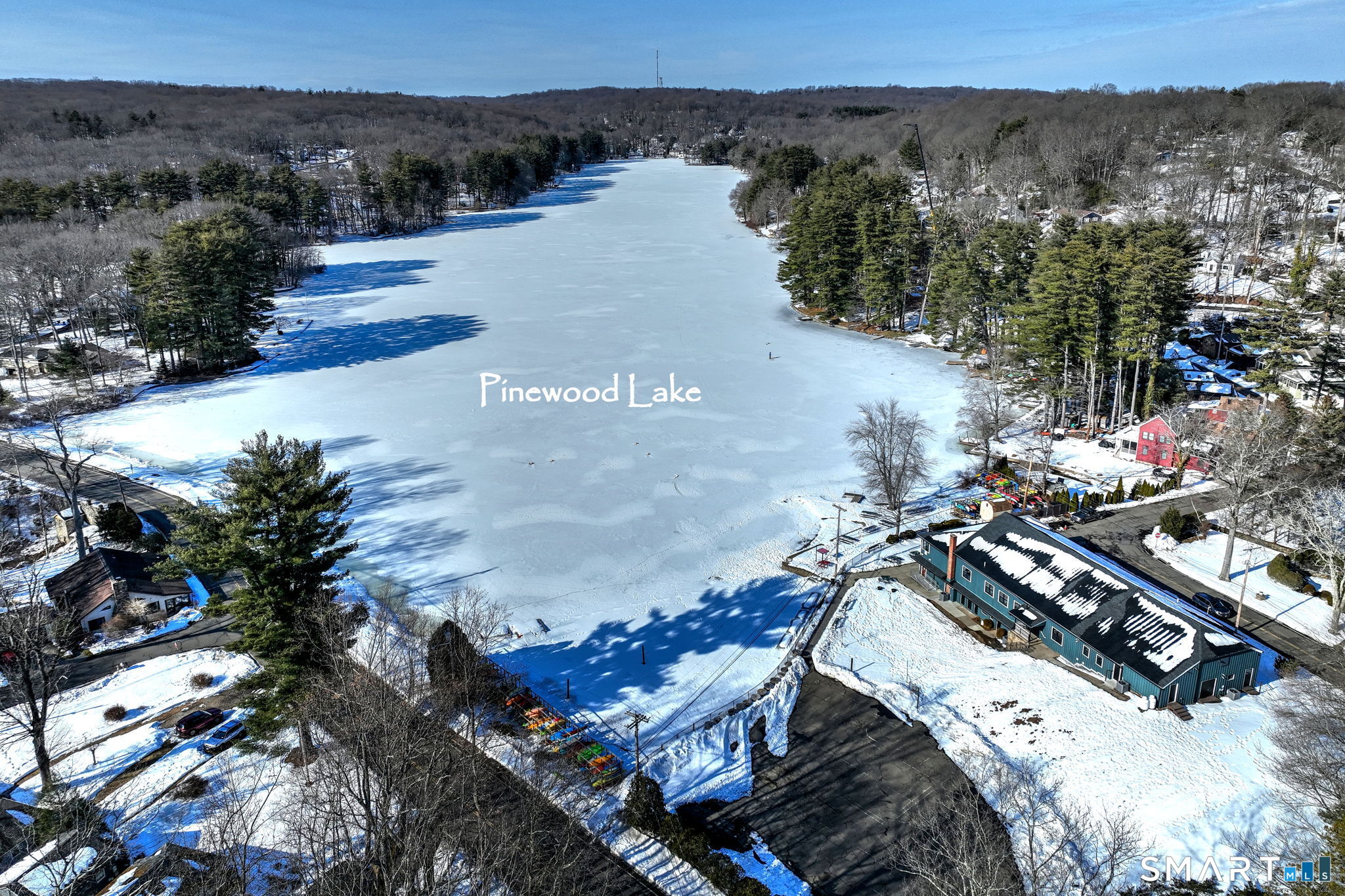 7 East Lake Road Trumbull, CT 06611 - Photo 12 of 42 a view of a lake in middle of the town