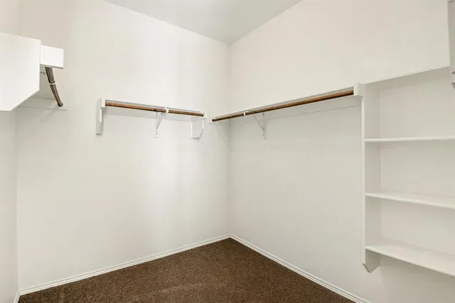 a view of small space with racks on the wall