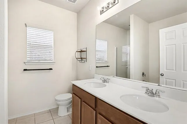 a bathroom with a sink toilet and vanity