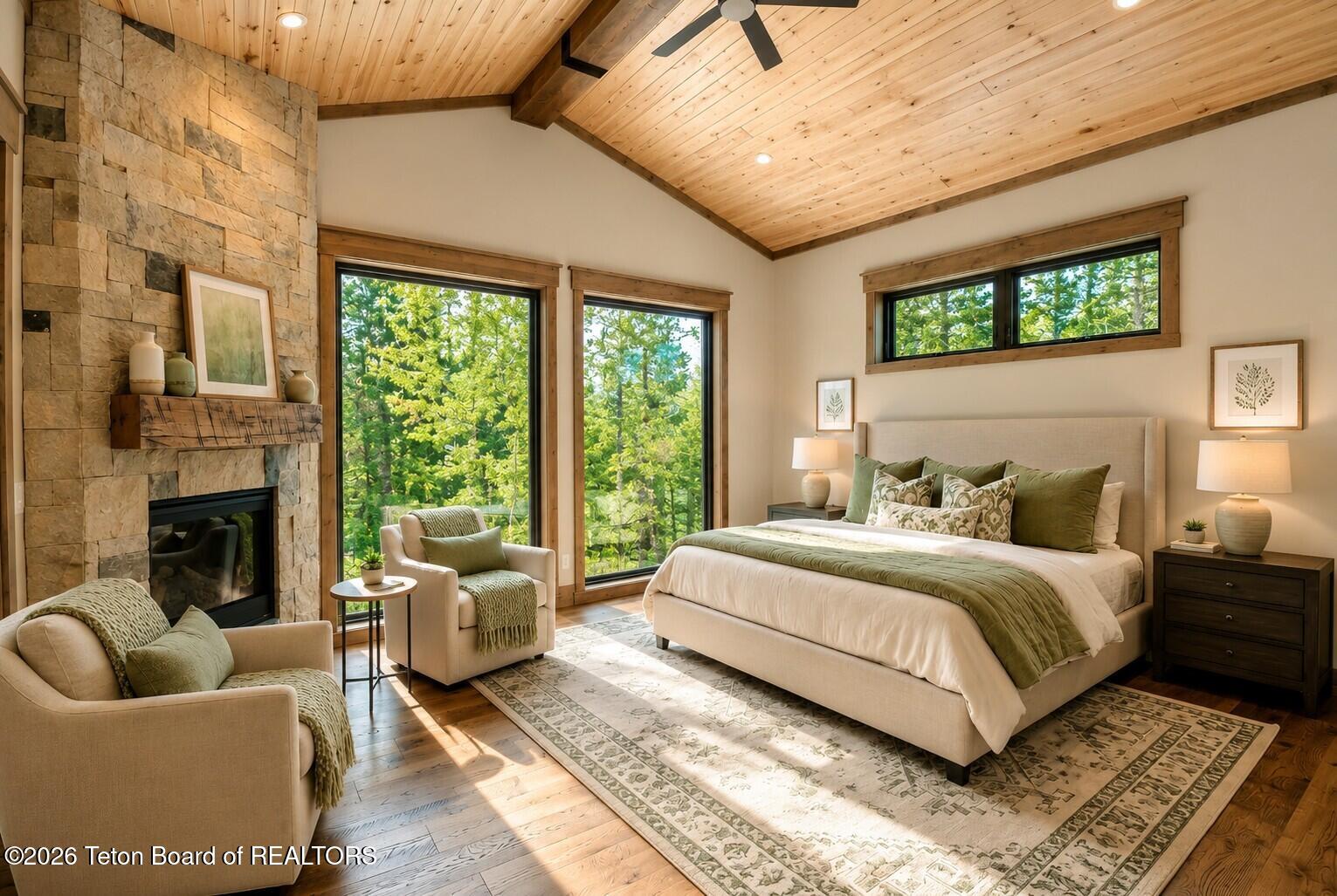 5727 Forest Ridge Road Victor, ID 83455 - Photo 20 of 80 Main Bedroom with Virtual Staging