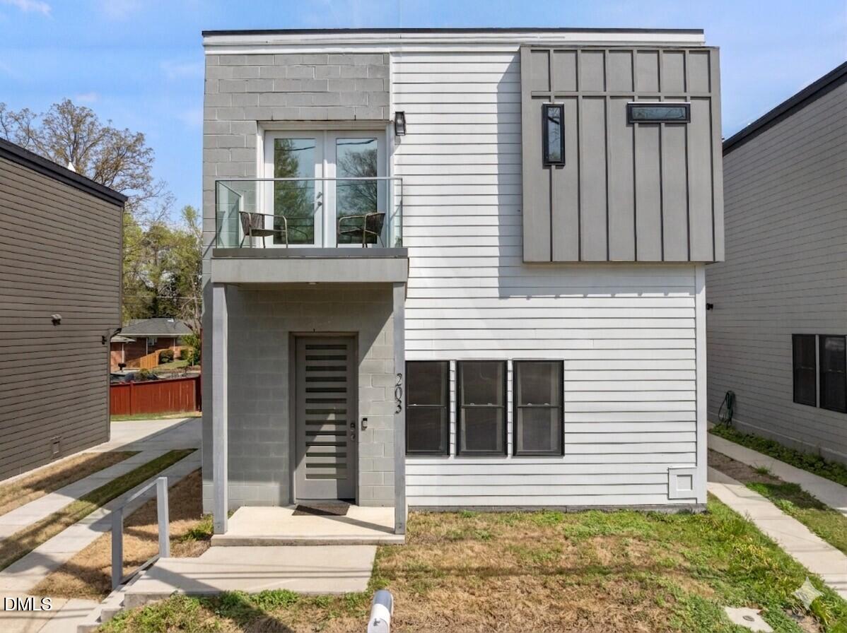 a front view of a house