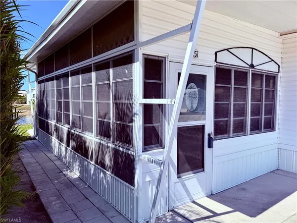 a view of front door of house