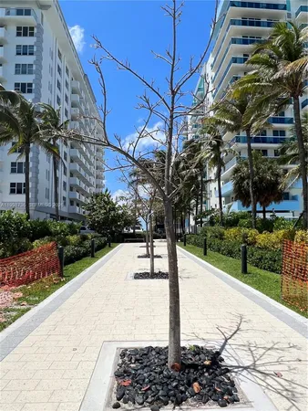 a view of a yard with a patio