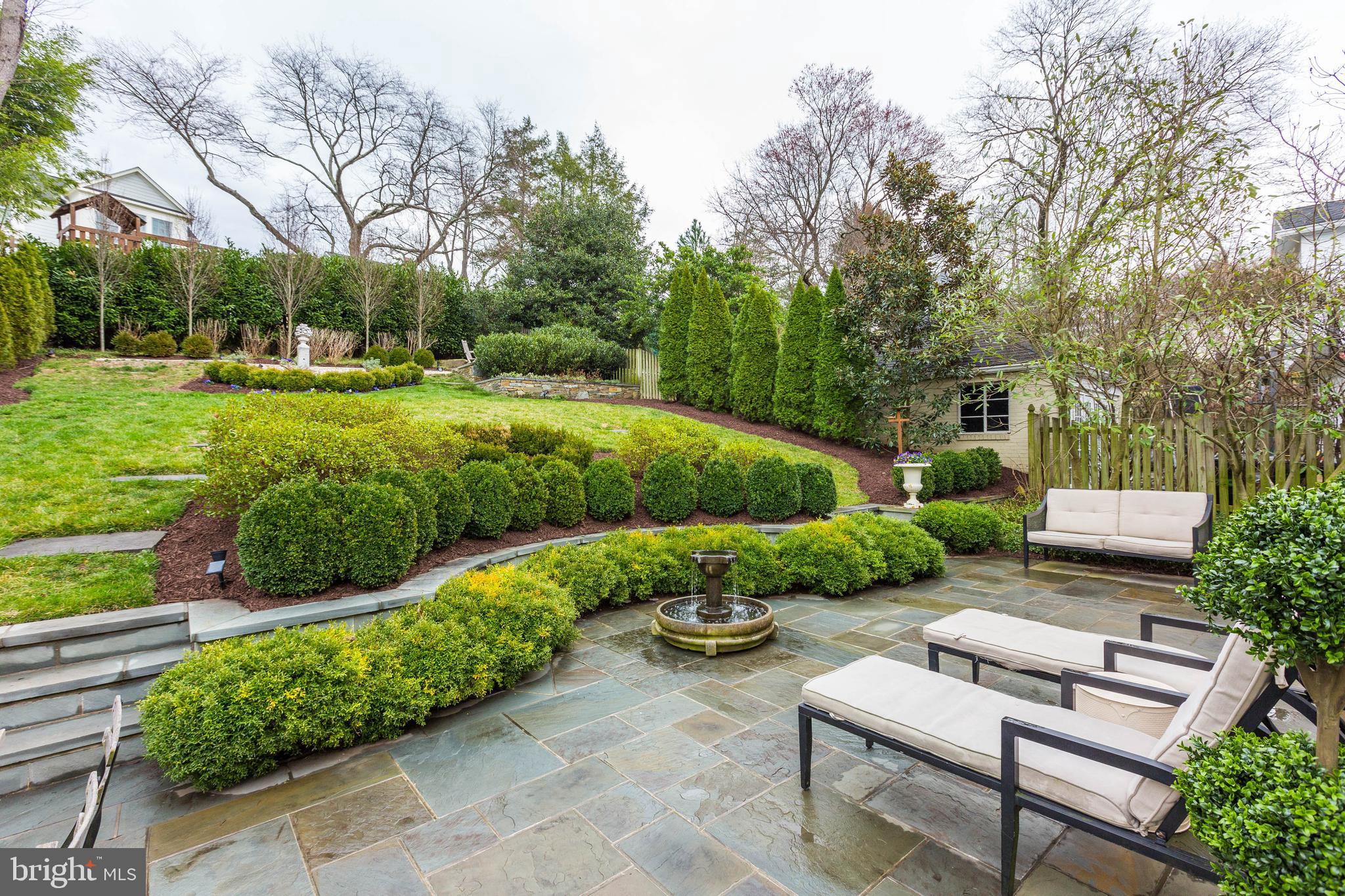 6001 Gloster Road Bethesda, MD 20816 - Photo 57 of 64 Slate patio overlooks the spacious backyard.