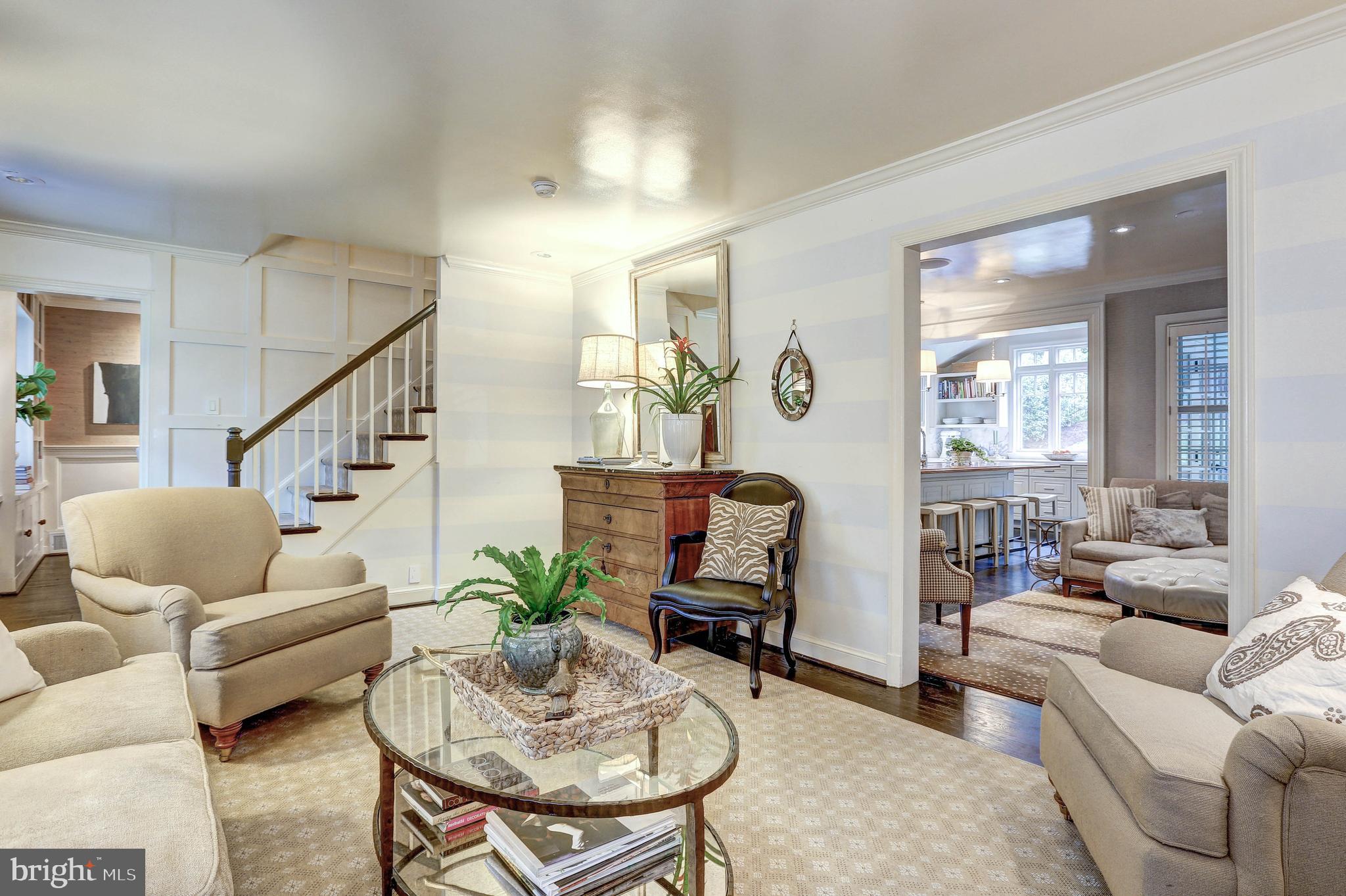 6001 Gloster Road Bethesda, MD 20816 - Photo 10 of 64 Living room leads to the sitting area.