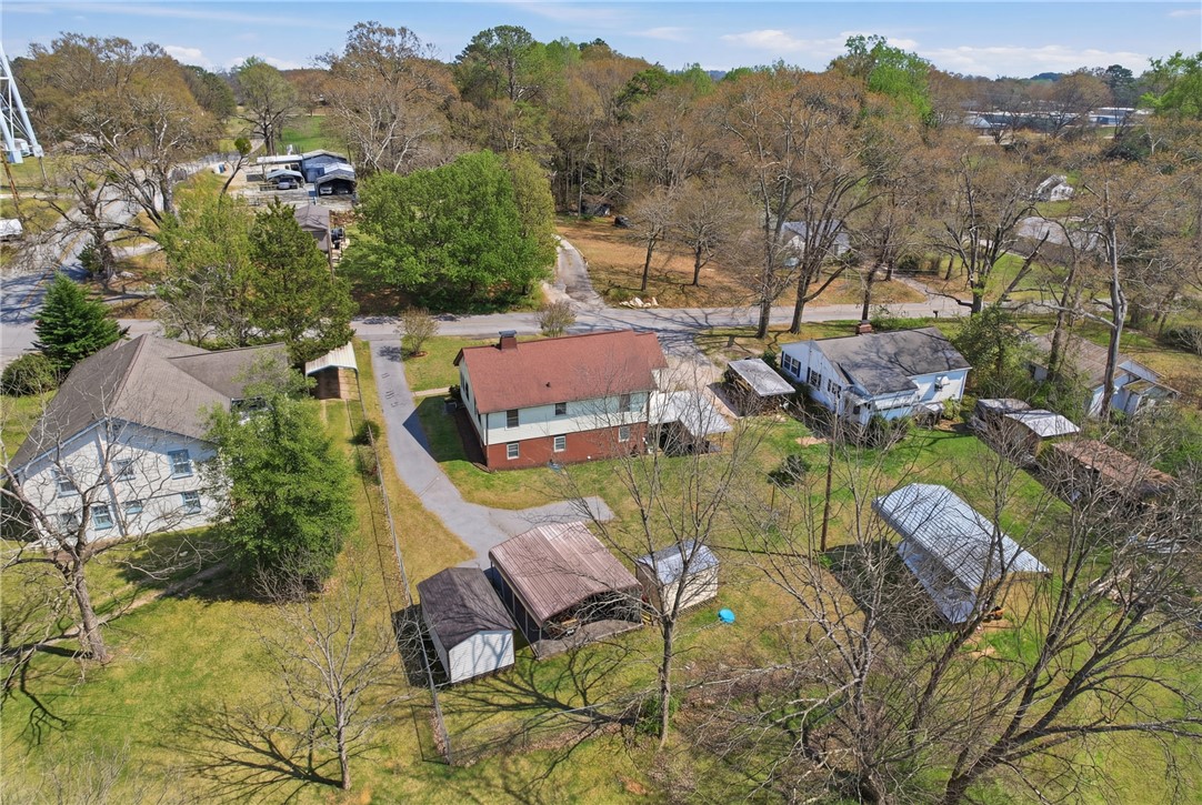 602 South Tugaloo Street Walhalla, SC 29691 - Photo 33 of 39 An aerial perspective reveals the expansive grounds and surrounding landscape of this property.