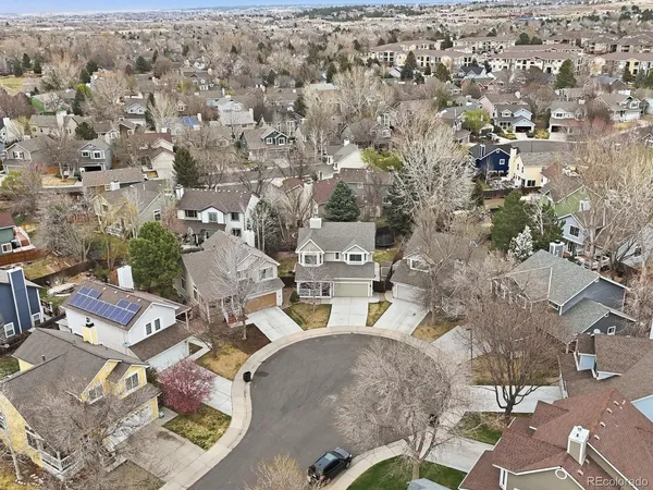 an aerial view of a house roof