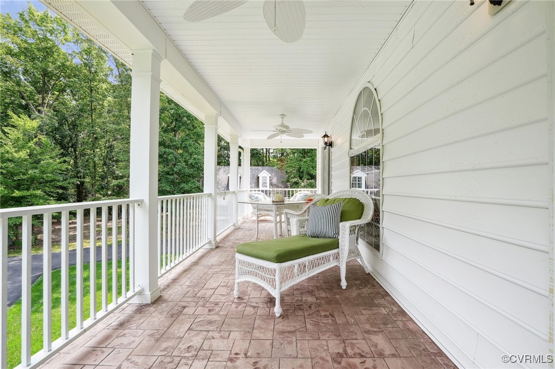 17501 Old Ridge Road Montpelier, VA 23192 - Photo 21 of 45 a balcony with chairs and with potted plants