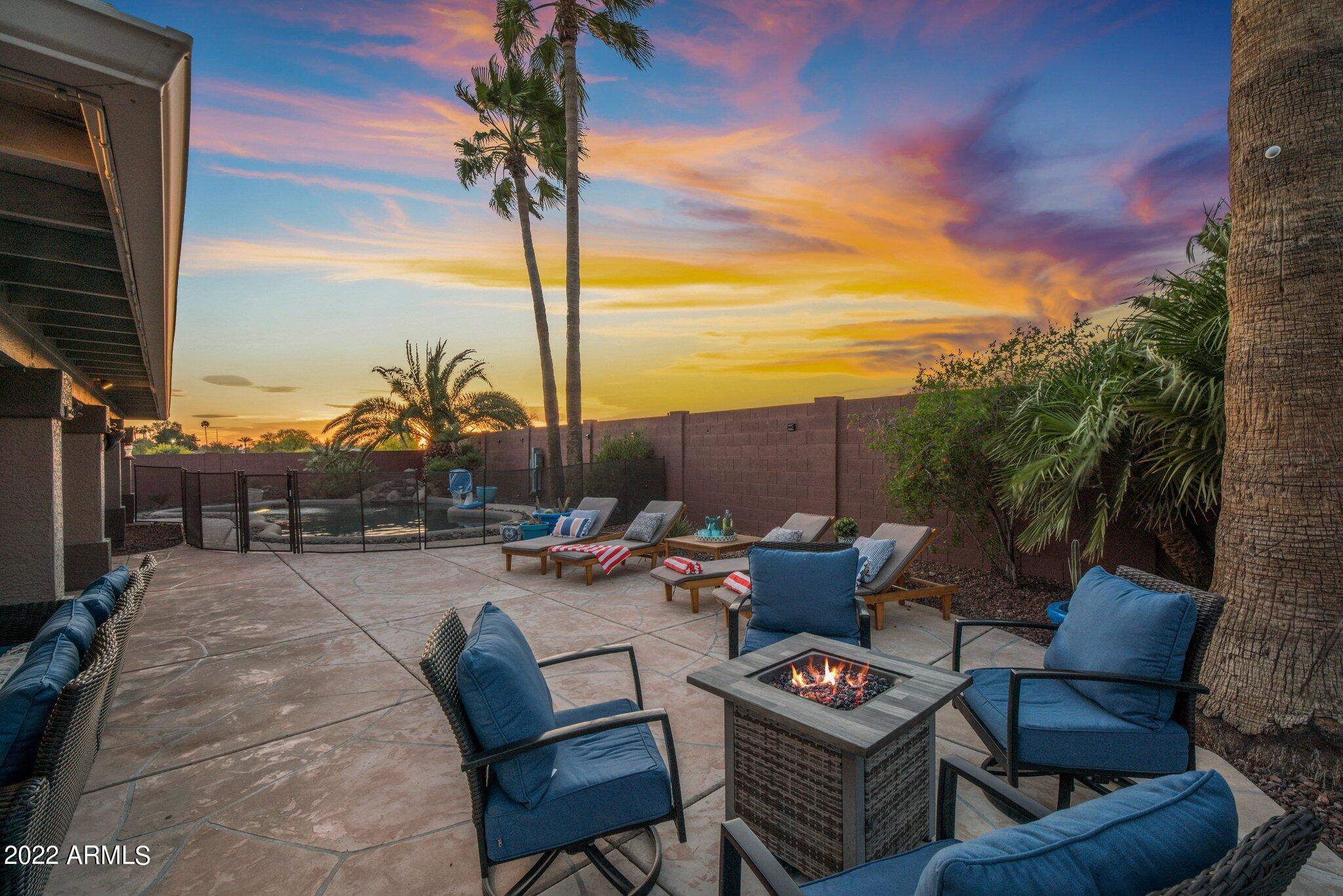 1142 East Kings Avenue Phoenix, AZ 85022 - Photo 35 of 45 Arizona Sunset and Backyard Fire Pit