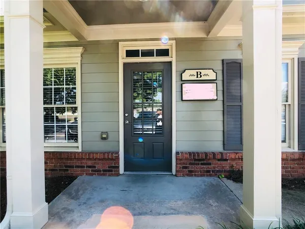 a view of front door of house