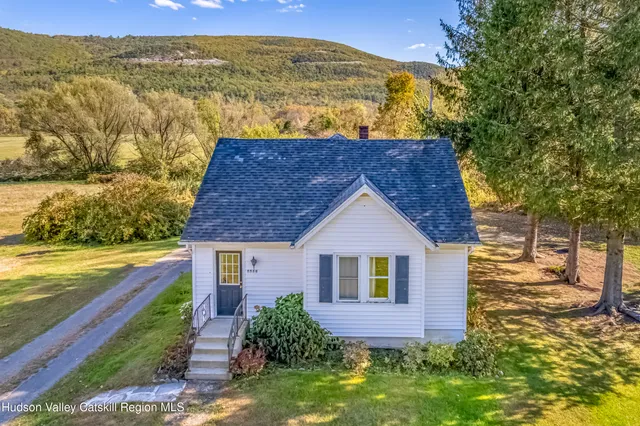 a aerial view of a house