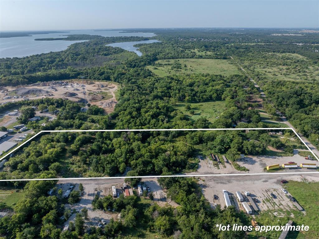 0 Us 380 & Trinity Road Denton, TX 76208 - Photo 13 of 29 Aerial view of property and surrounding area with a nearby body of water and property boundaries highlighted