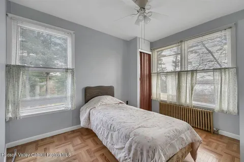 a view of backyard with green space