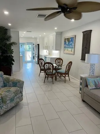 a living room with furniture and a couch