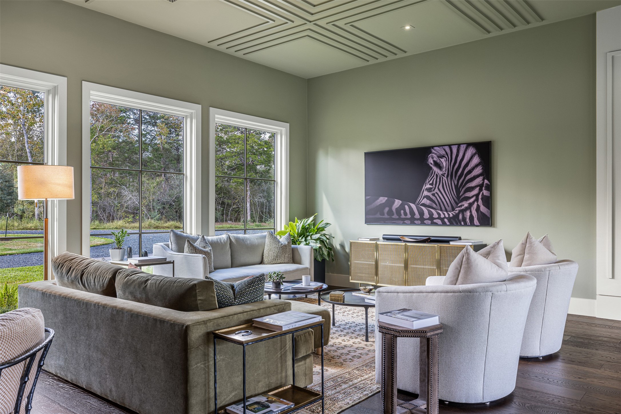 830 South Weyand Road Round Top, TX 78954 - Photo 7 of 36 a living room with furniture and a large window