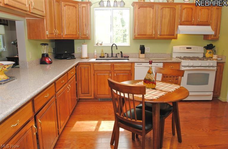 675 Briar Ridge Lane Akron, OH 44313 - Photo 7 of 20 The large open kitchen has tons of cabinets and beautiful hardwood floors.