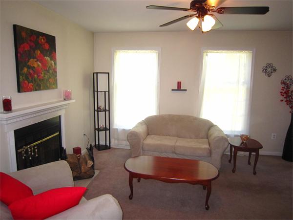 112 Sibley Road Waltham, MA 02453 - Photo 8 of 20 a living room with furniture a chandelier and a fireplace