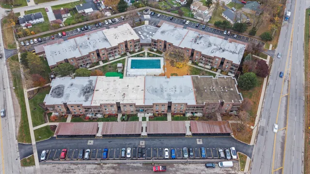 an aerial view of a city