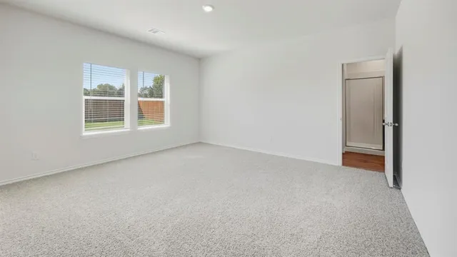 an empty room with a window