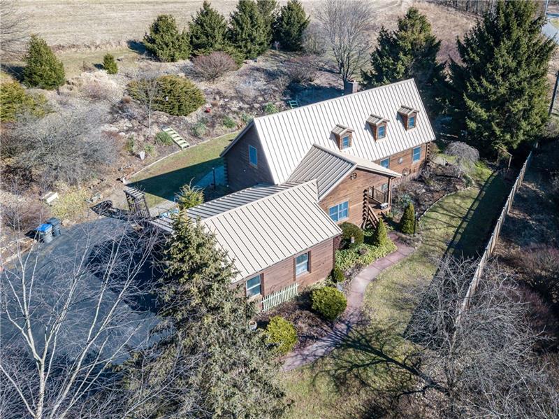 171 Davis Road Valencia, PA 16059 - Photo 25 of 25 Arial view of the home and yard. Extensive Standing Seam Metal Roof ($16,000) recently installed. 1.15 Acre lot and a private setting.