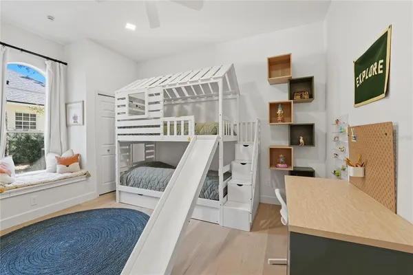 a view of a hallway with staircase