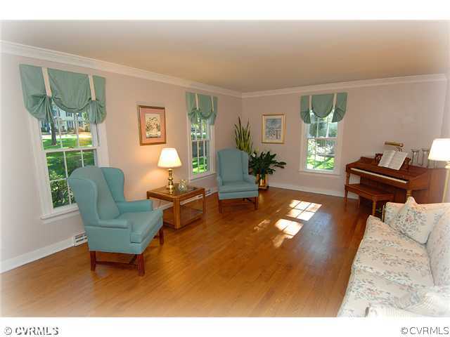 Living Room - Spacious Living Room with Hardwood F
