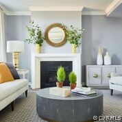 413 Stuart Circle, Unit 5B Richmond, VA 23220 - Photo 6 of 34 Gas fireplace in Living Room