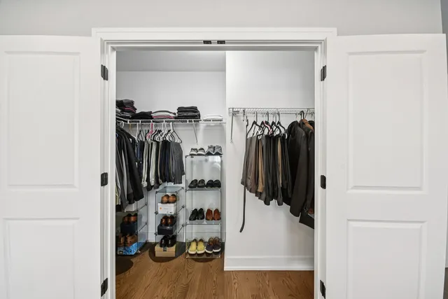 a view of a walk in closet