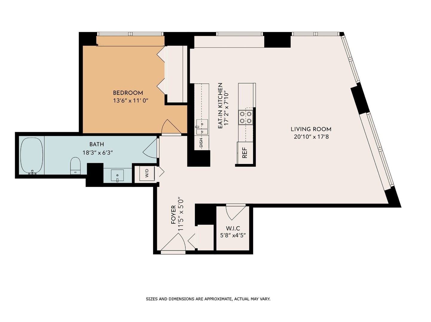 57 East Delaware Place, Unit 3203 Chicago, IL 60611 - Photo 17 of 27 a picture of a floor plan