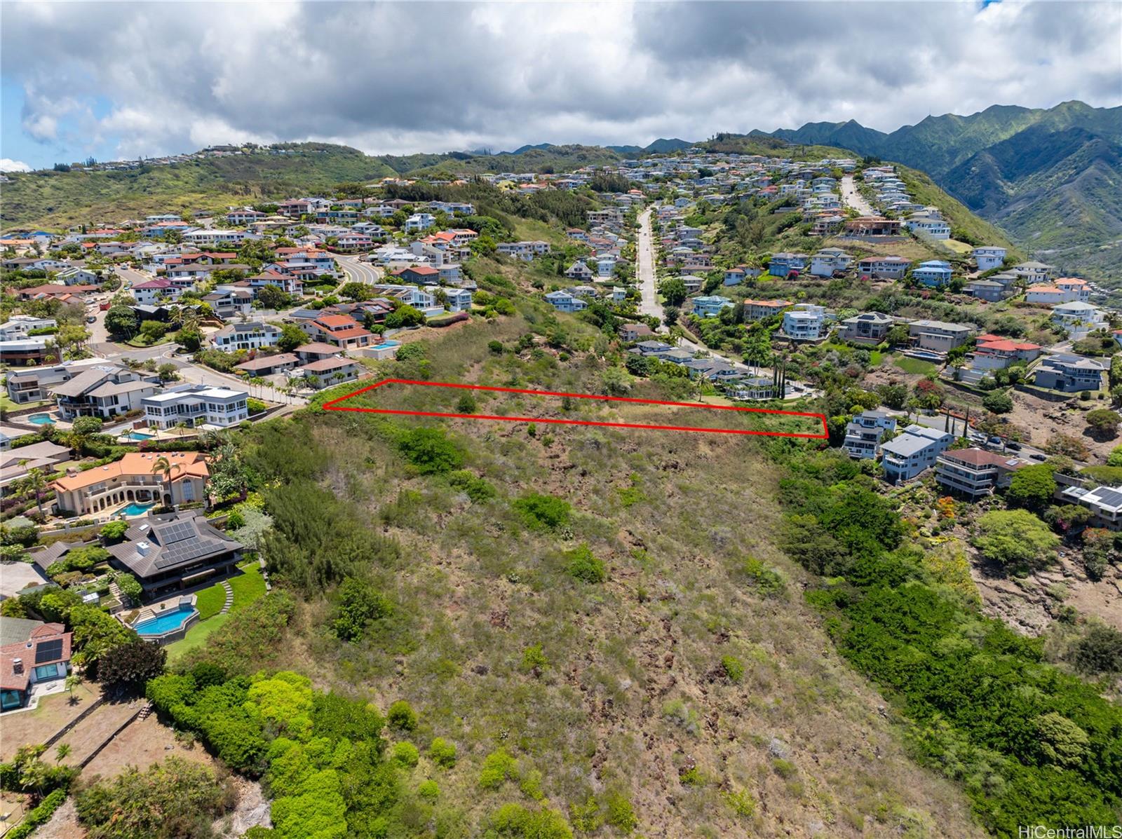 5442 Poola Street Honolulu, HI 96821 - Photo 6 of 13 an aerial view of residential houses with outdoor space and trees
