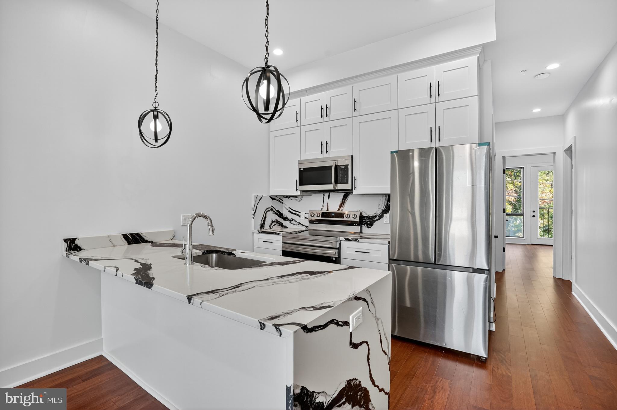7319 Georgia Avenue Northwest Washington, DC 20012 - Photo 15 of 39 Sleek modern kitchen with elegant finishes.
