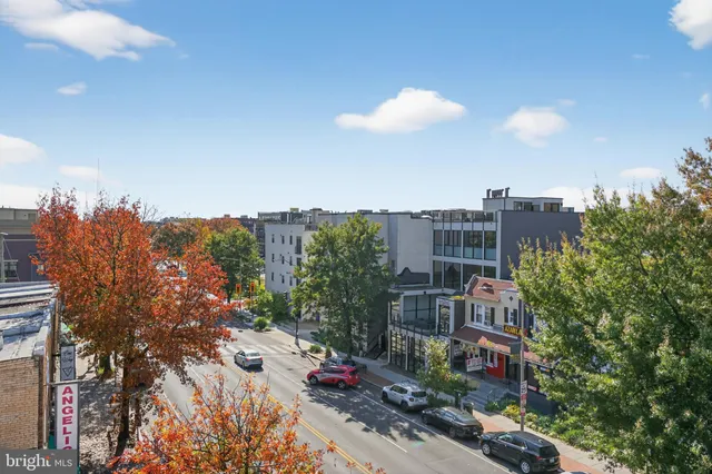 a view of a building with door