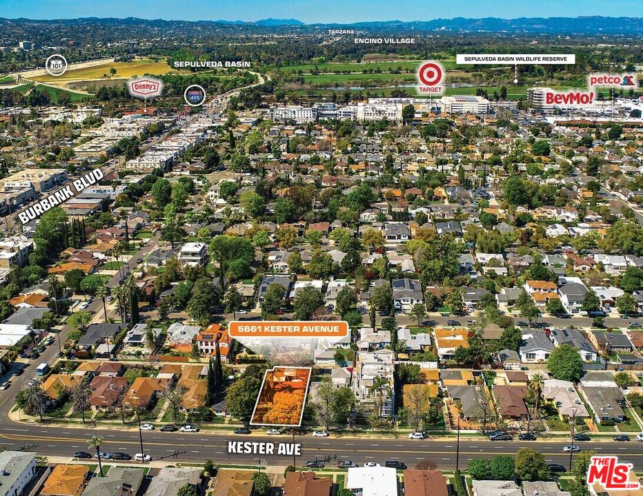 5663 Kester Avenue Van Nuys, CA 91411 - Photo 11 of 15 an aerial view of residential houses with outdoor space