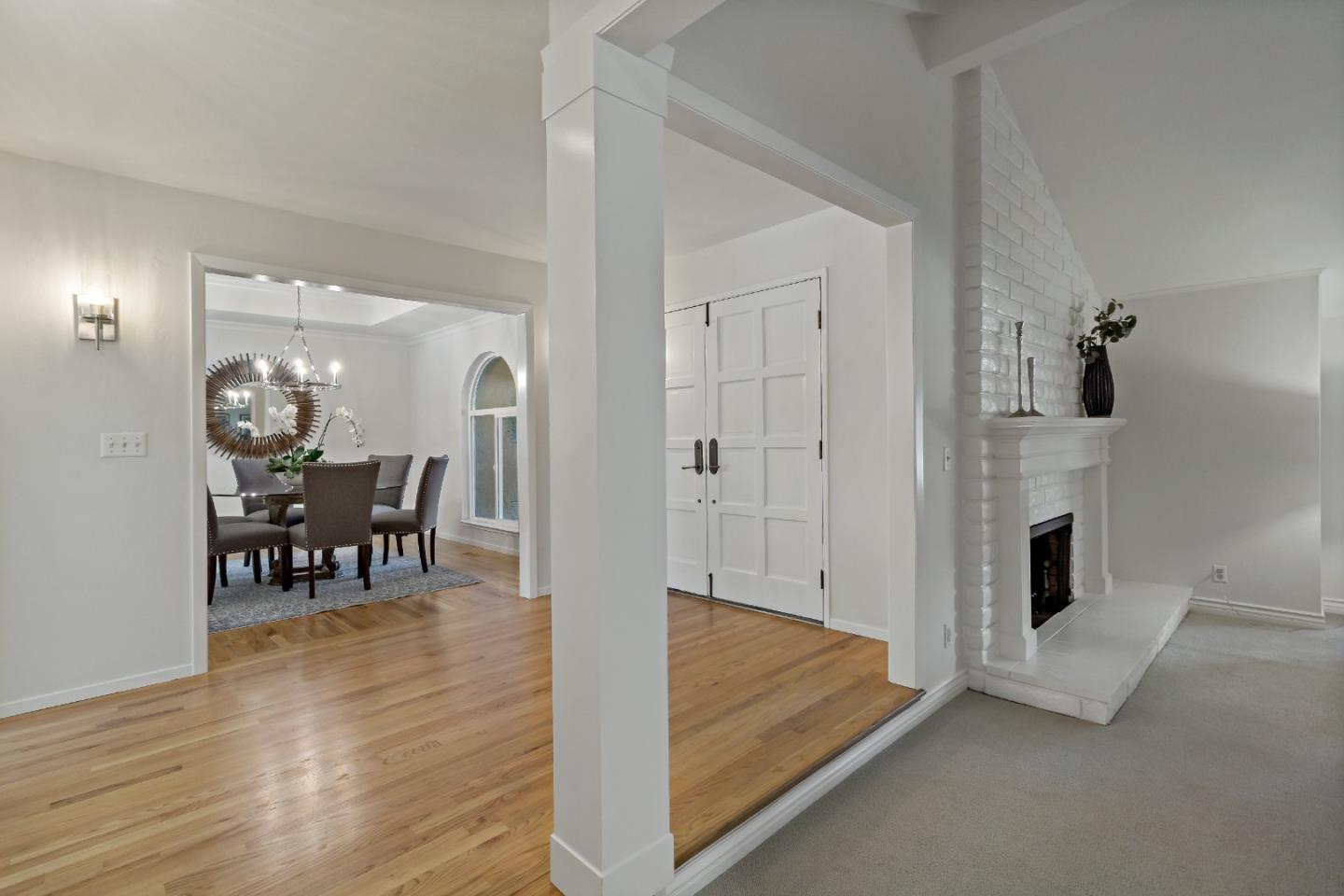 869 Terrace Drive Los Altos, CA 94024 - Photo 12 of 86 a view of a livingroom with furniture and a fireplace