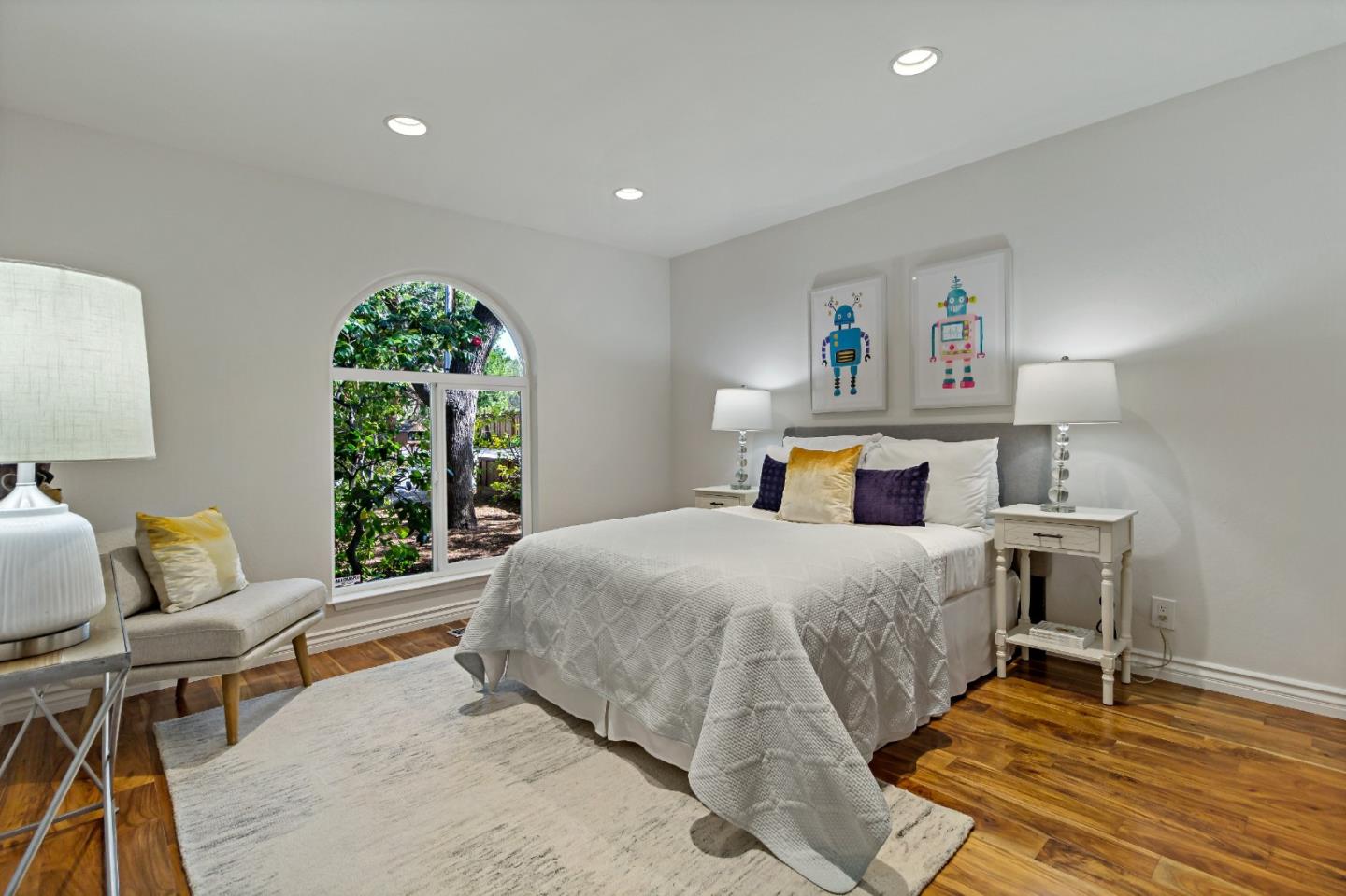869 Terrace Drive Los Altos, CA 94024 - Photo 31 of 86 a bedroom with a bed and wooden floor