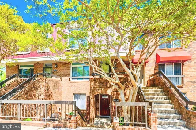 front view of a house with a trees