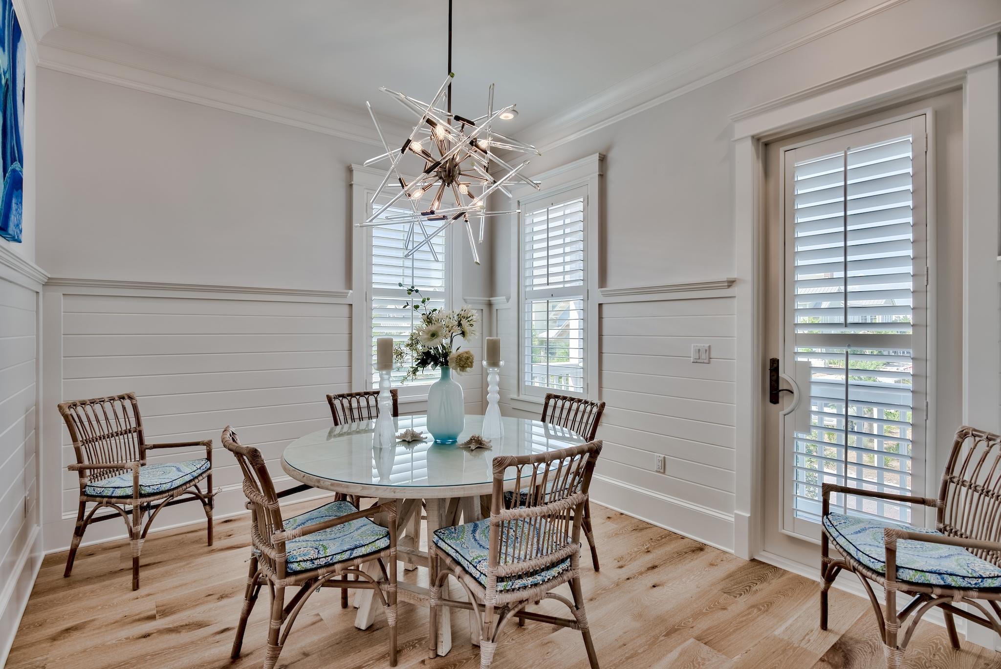 114 Clipper Street Inlet Beach, FL 32461 - Photo 18 of 64 a view of a dining room with furniture window and outside view