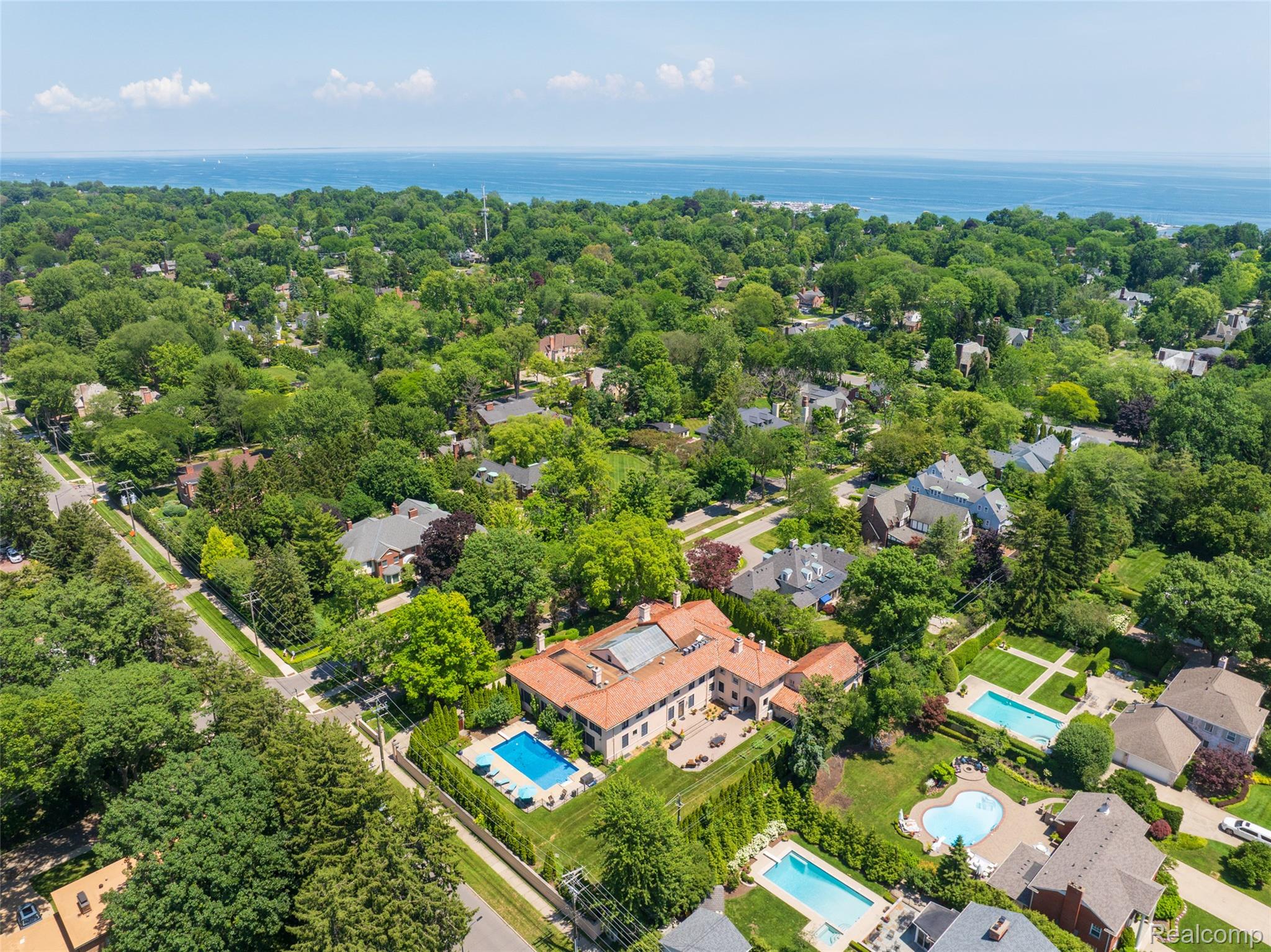 189 Cloverly Road Grosse Pointe, MI 48236 - Photo 89 of 93 Positioned on a private double lot within one of Grosse Pointe Farms’ most established neighborhoods, the estate enjoys exceptional privacy just moments from Lake St. Clair.