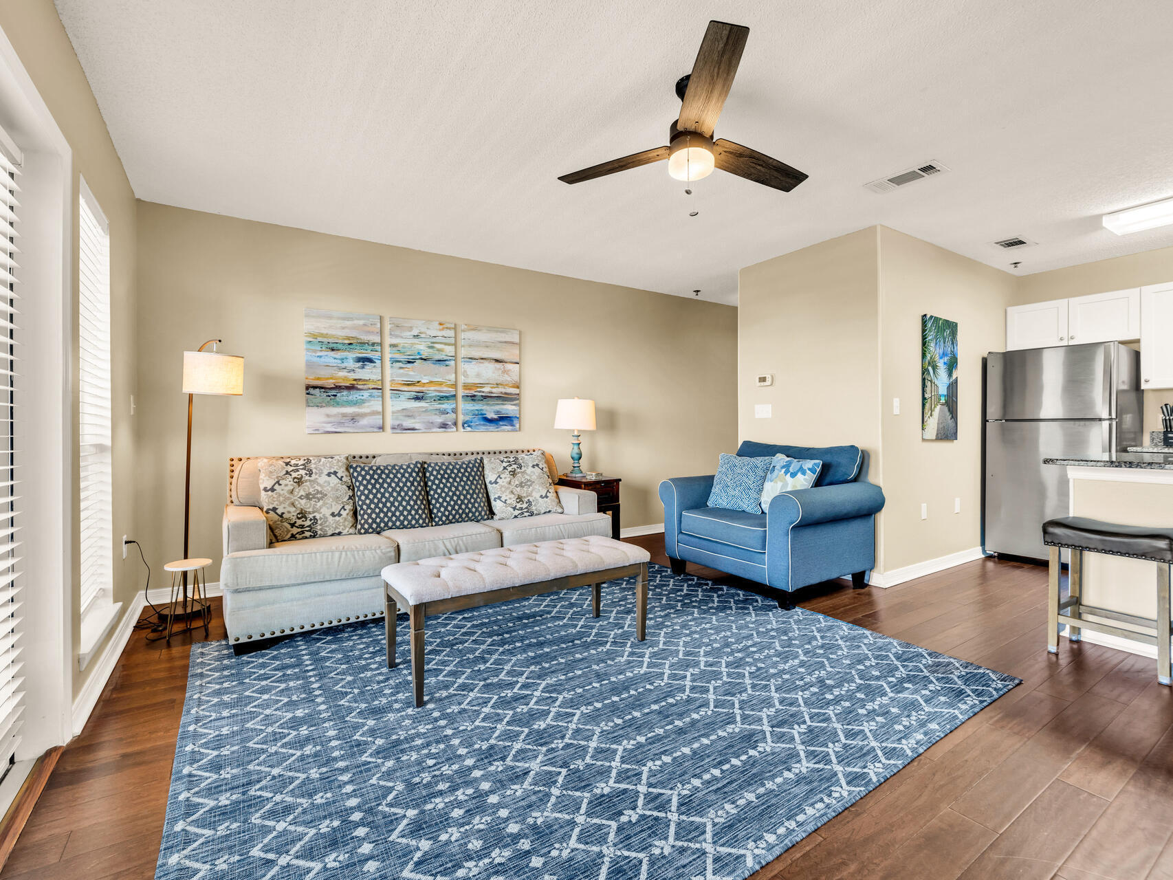 144 Spires Lane, Unit 410 Santa Rosa Beach, FL 32459 - Photo 12 of 33 a living room with furniture and a rug