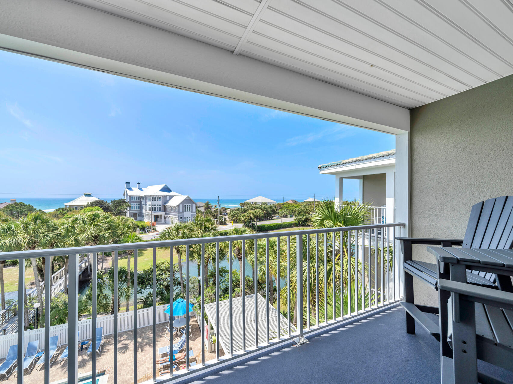 144 Spires Lane, Unit 410 Santa Rosa Beach, FL 32459 - Photo 23 of 33 a view of a balcony with an ocean
