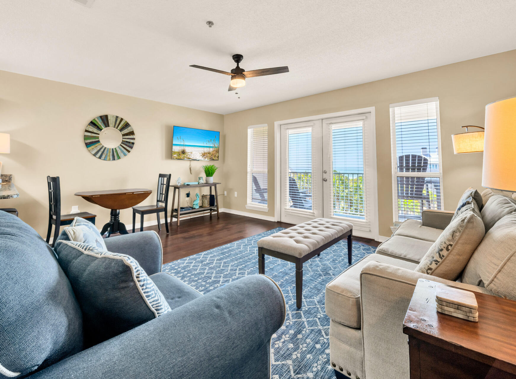 144 Spires Lane, Unit 410 Santa Rosa Beach, FL 32459 - Photo 7 of 33 a living room with furniture and a large window