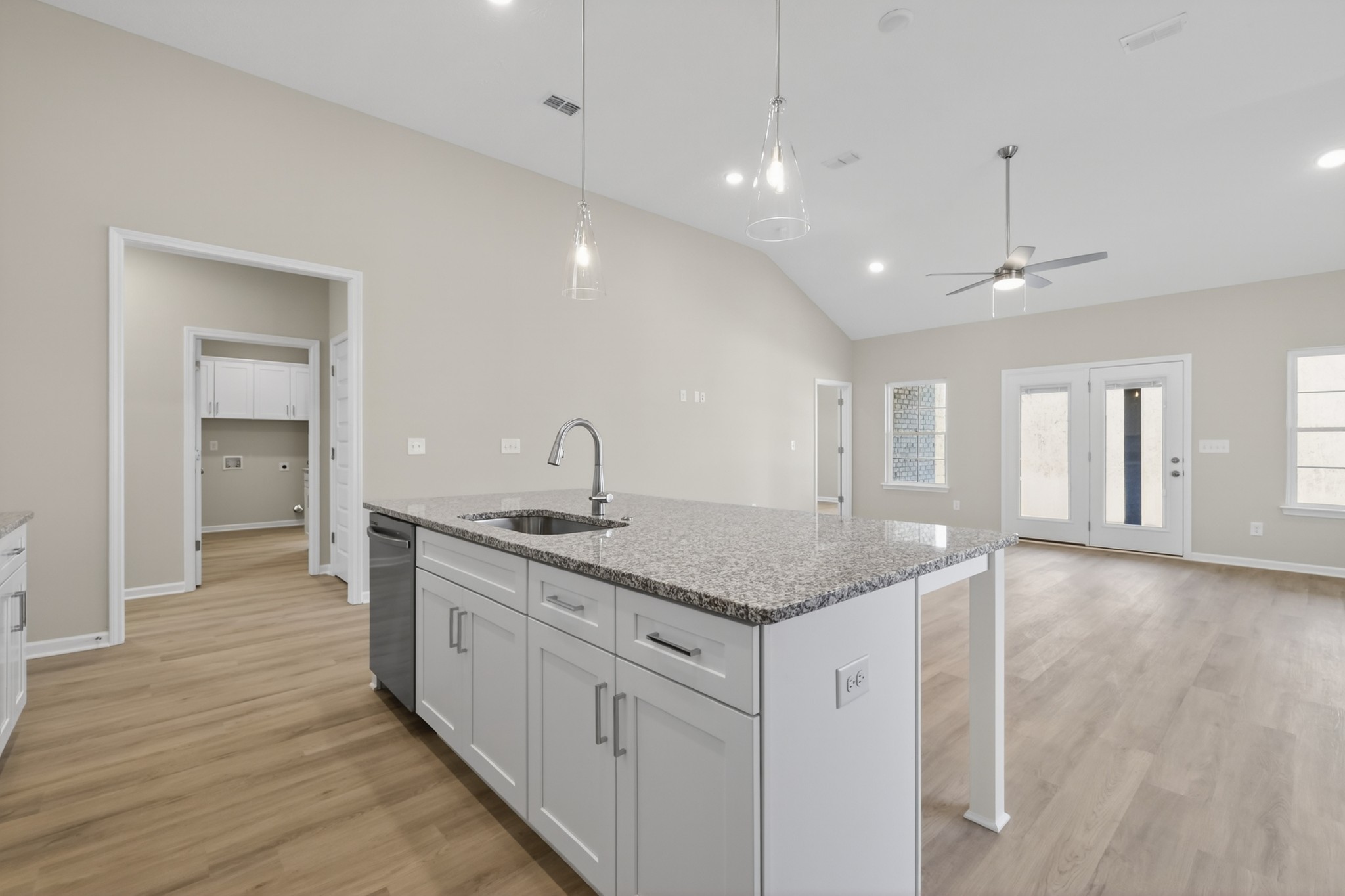 346 North Fork Branch Road Tullahoma, TN 37388 - Photo 16 of 37 a kitchen with sink stove and wooden floor