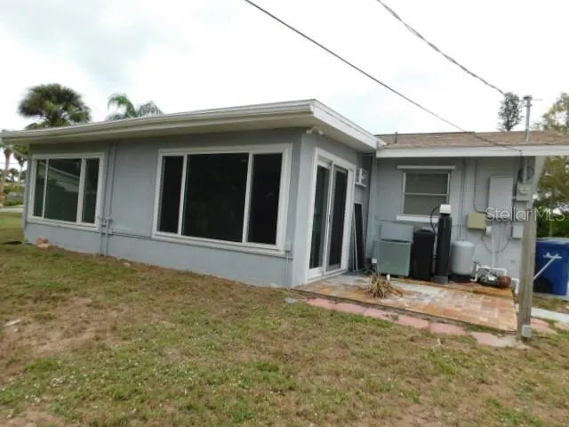 a view of a house with a patio