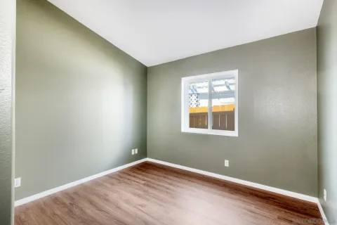 an empty room with a window