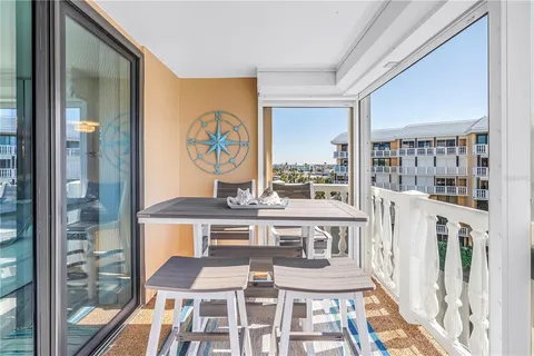 a view of a city from a balcony