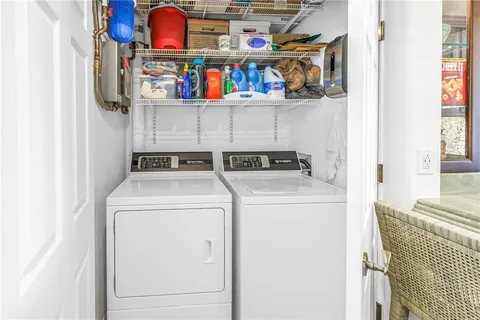 a view of a terrace with sky view