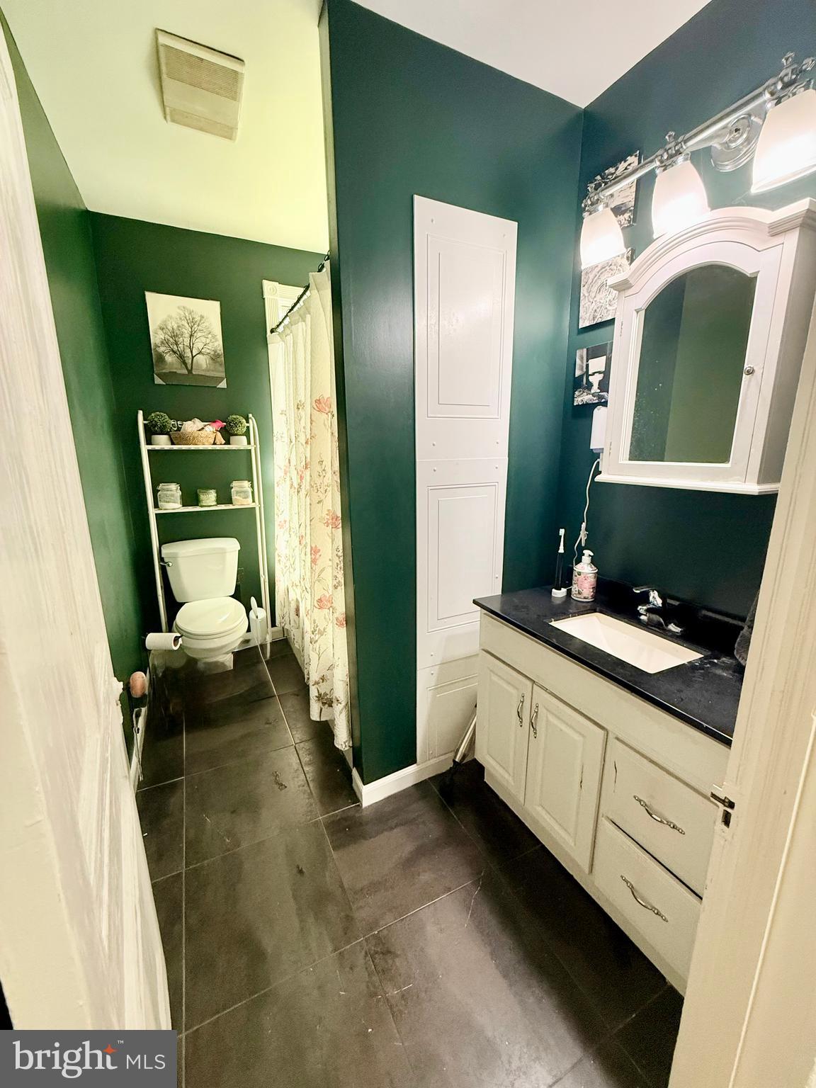 402 West 1st Street Birdsboro, PA 19508 - Photo 10 of 18 a bathroom with a double vanity sink and a mirror