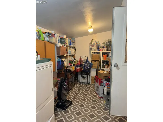 a view of a hallway with workspace