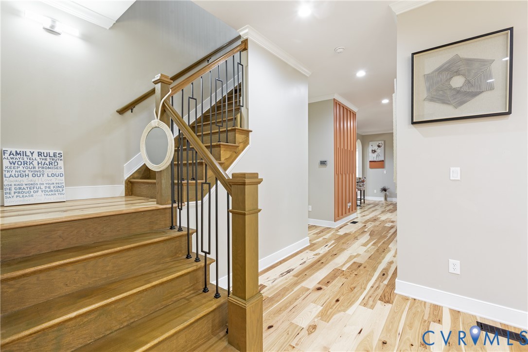 12554 Kain Road Glen Allen, VA 23059 - Photo 26 of 74 Hardwood flooring throughout, featuring a staircas